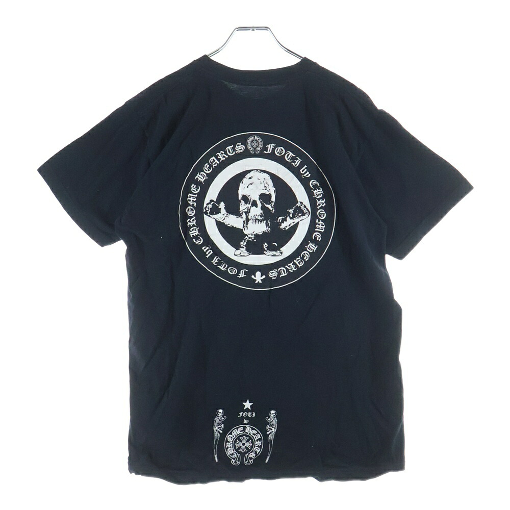 CHROME HEARTS(クロムハーツ) 大いさ:L FOTI 馬沓 うしろ側刷り上げる 半袖ティーシャツ カットソー 黒いこと【中古】【度合いB】【色合い黒いこと】【取りまわしバス発着場BRING仙台店】 トップス-メンズファッション-Tシャツ・カットソー