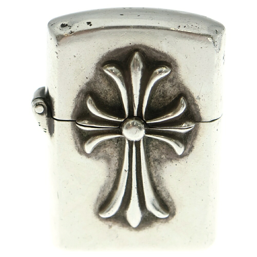 CHROME HEARTS(クロムハーツ) ZIPPO LIGHTERZ-V1 V1スモール CH差し交わす ジッポライター しろがね色 BCA398【中古】【座標軸B】【色つやしろがね色】【取りまわしバス発着場BRING札幌店】