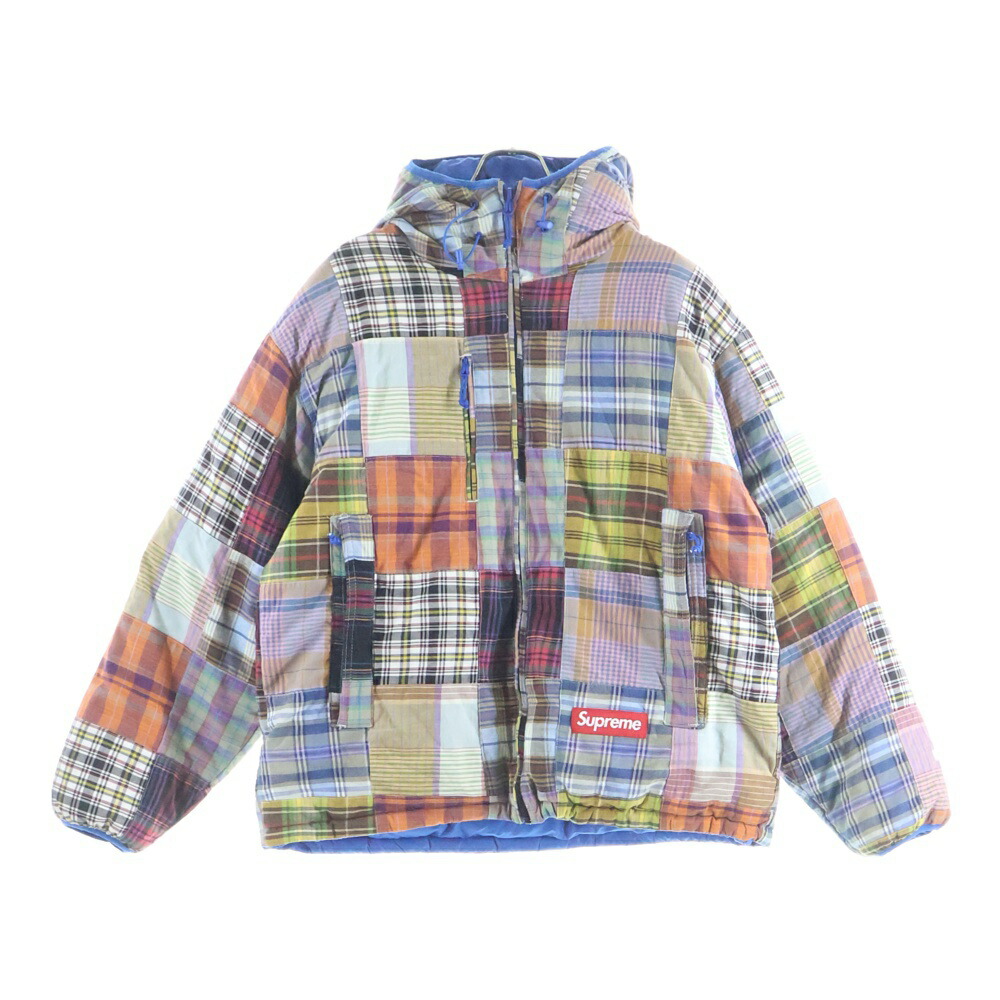 SUPREME(シュプリーム) 大きさ:M 23SS Madras Reversible WINDSTOPPER Puffer Jacket マドラスリバーシブルパファージャケット マルチ色合い【中古】【座標軸B】【色合いマルチ色合い】【オンライン制限事項商いもの】