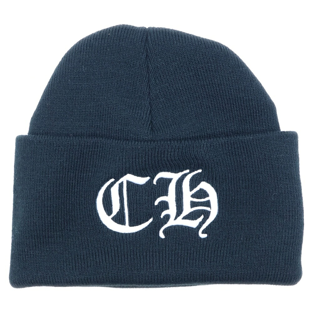 CHROME HEARTS(クロムハーツ) 大いさ:os CH Logo Embroidery Acrylic Beanie CHロゴタイプ刺しゅうビーニー 編み物帽 黒いこと【中古】【座標軸A】【色合い黒いこと】【取りまわしバス発着場OneStyle名古屋運動場店】