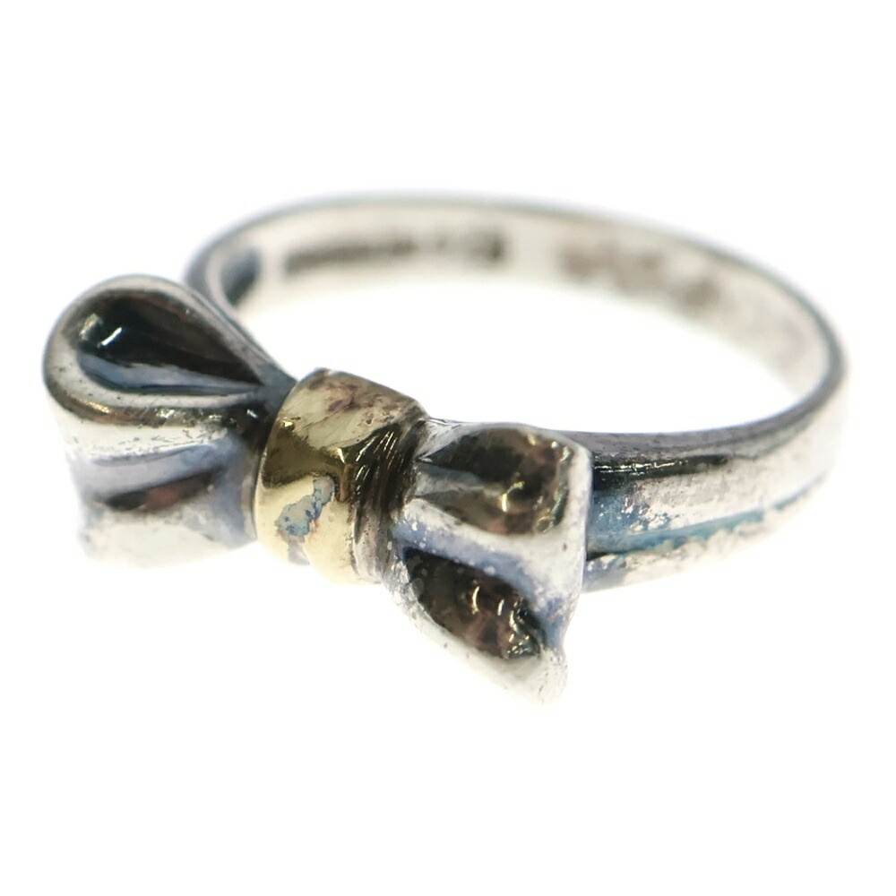 TIFFANY \u0026 Co.(ティファニー) サイズ:12号 リボン リング SV シルバー 指輪 750【中古】【程度B】【カラーシルバー】【取扱店舗AWESOME原宿店】