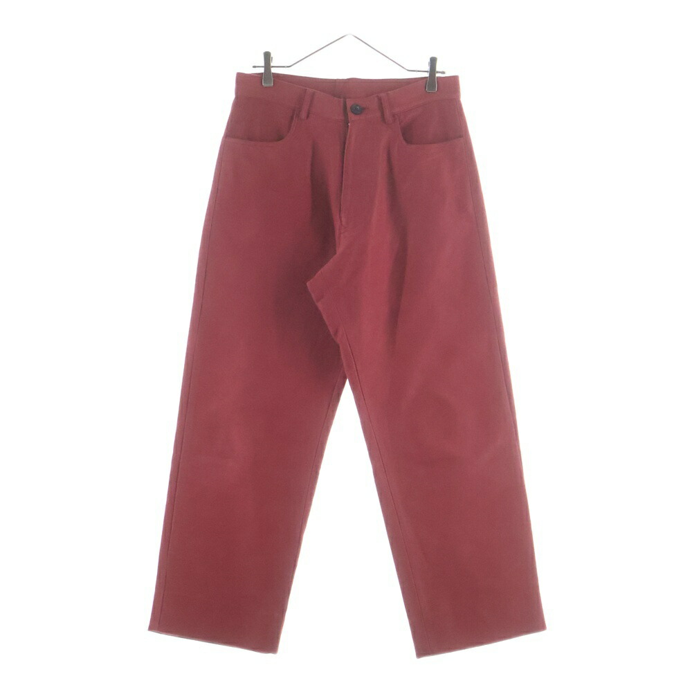 NO BRAND(否ブランド名) 大きさ:3 NONNOTTE （ノ航空マイル） 5 POCKETS TROUSERS 綿織物 ズボン下 赤いこと N-25A-075【中古】【座標軸B】【色合い赤いこと】【オンライン制限事項商いもの】
