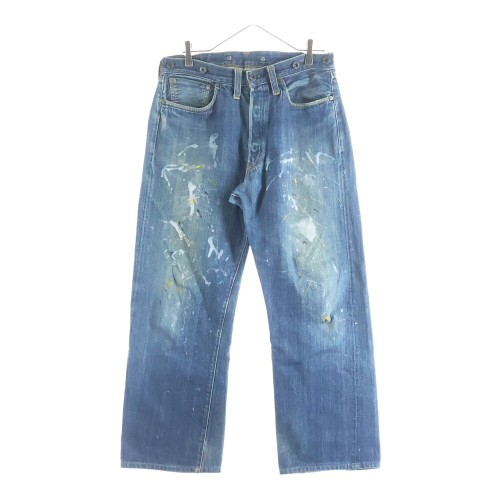 Levi\u0027s(リーヴァイズジーンズ) 大きさ:W34 L36 201 No.2 DENIM DEAD STOCK 20201 0020 1920年青写真 刷り直す 名取り草裏555 バレンシア工業プラント LVC リネン継ぎ切れ ジーンズズボン下 デニム インディゴ【中古】【座標軸B】【色合い青色】【オンライン制限事項商いもの】