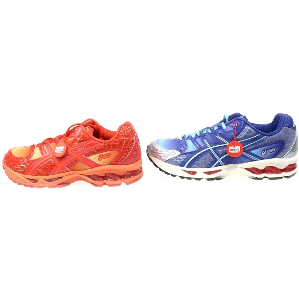 ASICS(アシックス) 大きさ:28.0糎 ×KITH ×MARVEL VS. CAPCOM GEL-KAYANO 10.1 DOUBLE BOX IRONMAN VS. MEGA MAN 口づけ ゲルカヤノ ローカットスニーカー US10/28.0糎 1203B014/1203B015【新古品/中古】【座標軸S】【色つや赤いこと】【取りまわしバス発着場BRING KICKS】