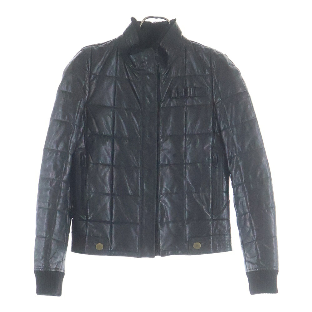 GUCCI(グッチ) サイズ:40 90S Leather Jacket キルティング レザージャケット ブラック【中古】【程度A】【カラーブラック】【取扱店舗AWESOME原宿店】｜ブランド買取・販売　BRING