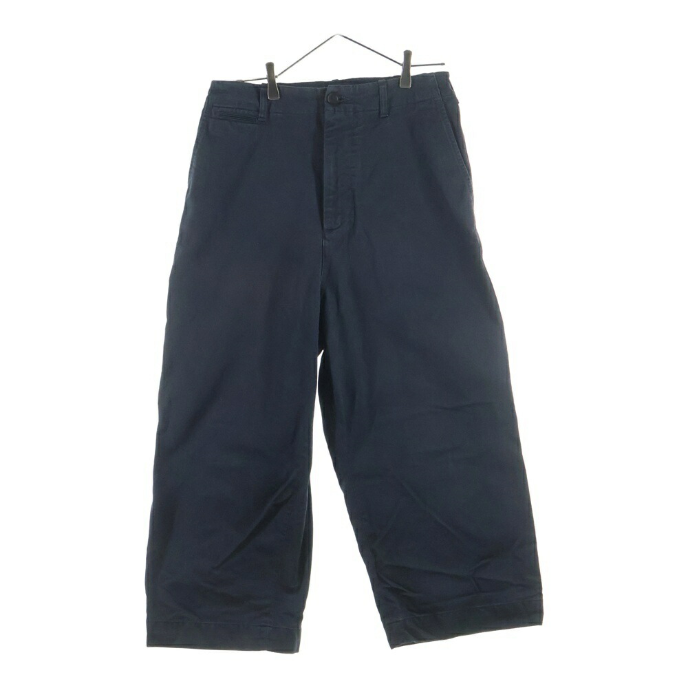 AURALEE(オーラリー) 大きさ:4 20AW WASHED FINX CHINO WIDE PANTS ウォッシュド フィンクス ワイドチノパンツ 米国海軍 A20AP01CN【中古】【座標軸B】【カラーネイビー】【オンライン押さえる商いもの】