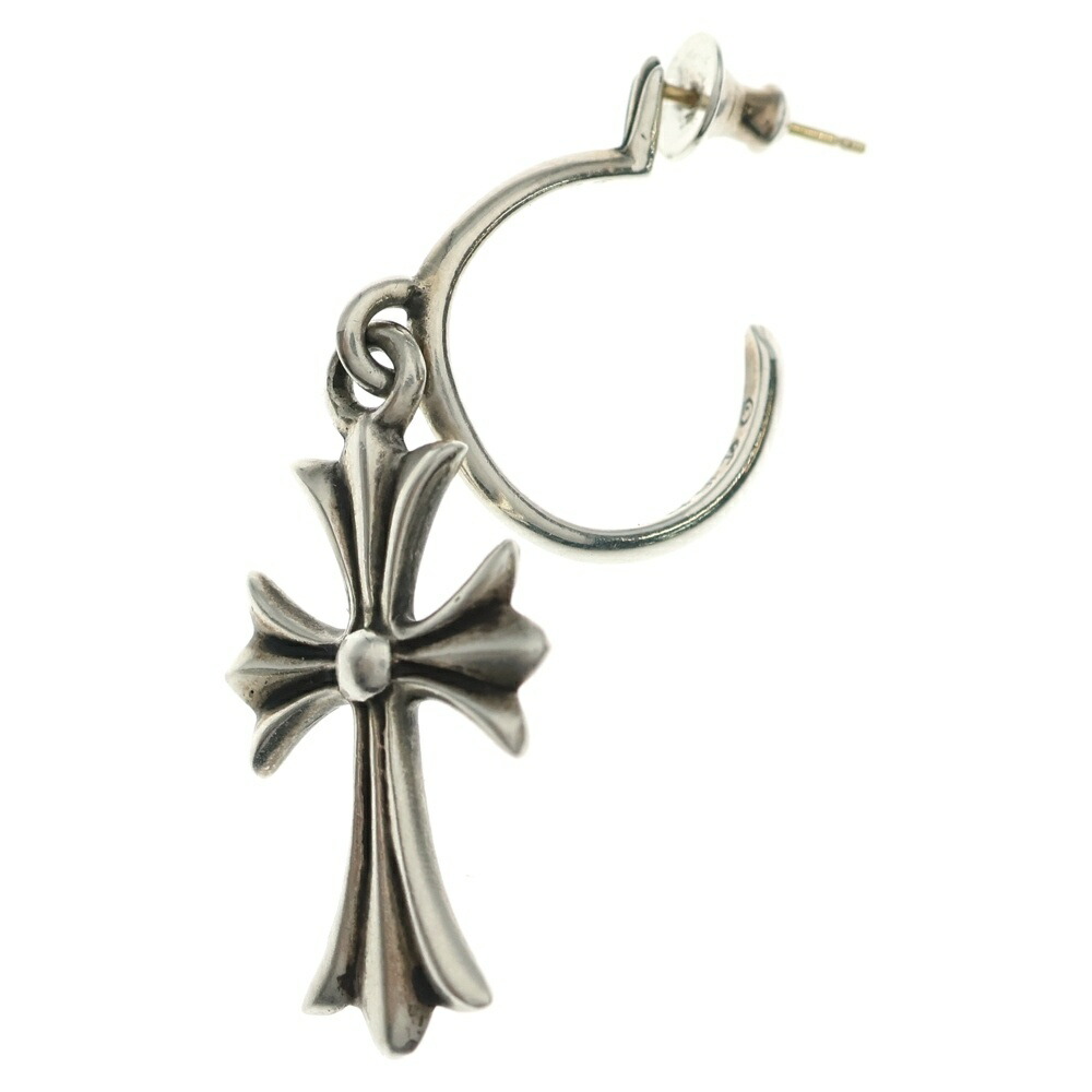 CHROME HEARTS(クロムハーツ) TINY CH CROSS タイニーCHはりつけ台 フープピアス しろがね色 BCA115【中古】【度合いB】【色つやしろがね色】【取りまわしバス発着場OneStyle名古屋運動場店】