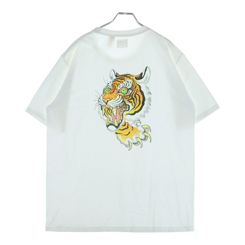 WACKO MARIA(ワコマリア) 大いさ:L TIME LEHI バックタイガープリント 半袖ティーシャツ カットソー 白いこと【中古】【度合いA】【色合い白いこと】【取りまわしバス発着場BRING殿堂店】 トップス-Tシャツ・カットソー