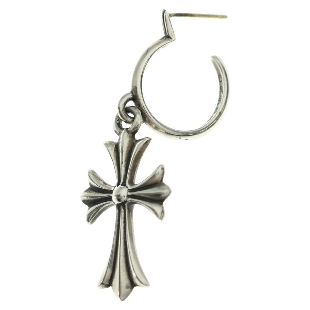 CHROME HEARTS(クロムハーツ) TINY CH CROSS タイニーCHはりつけ台 フープピアス しろがね色 BCA115【中古】【度合いB】【色つやしろがね色】【取りまわしバス発着場OneStyle新宿店】