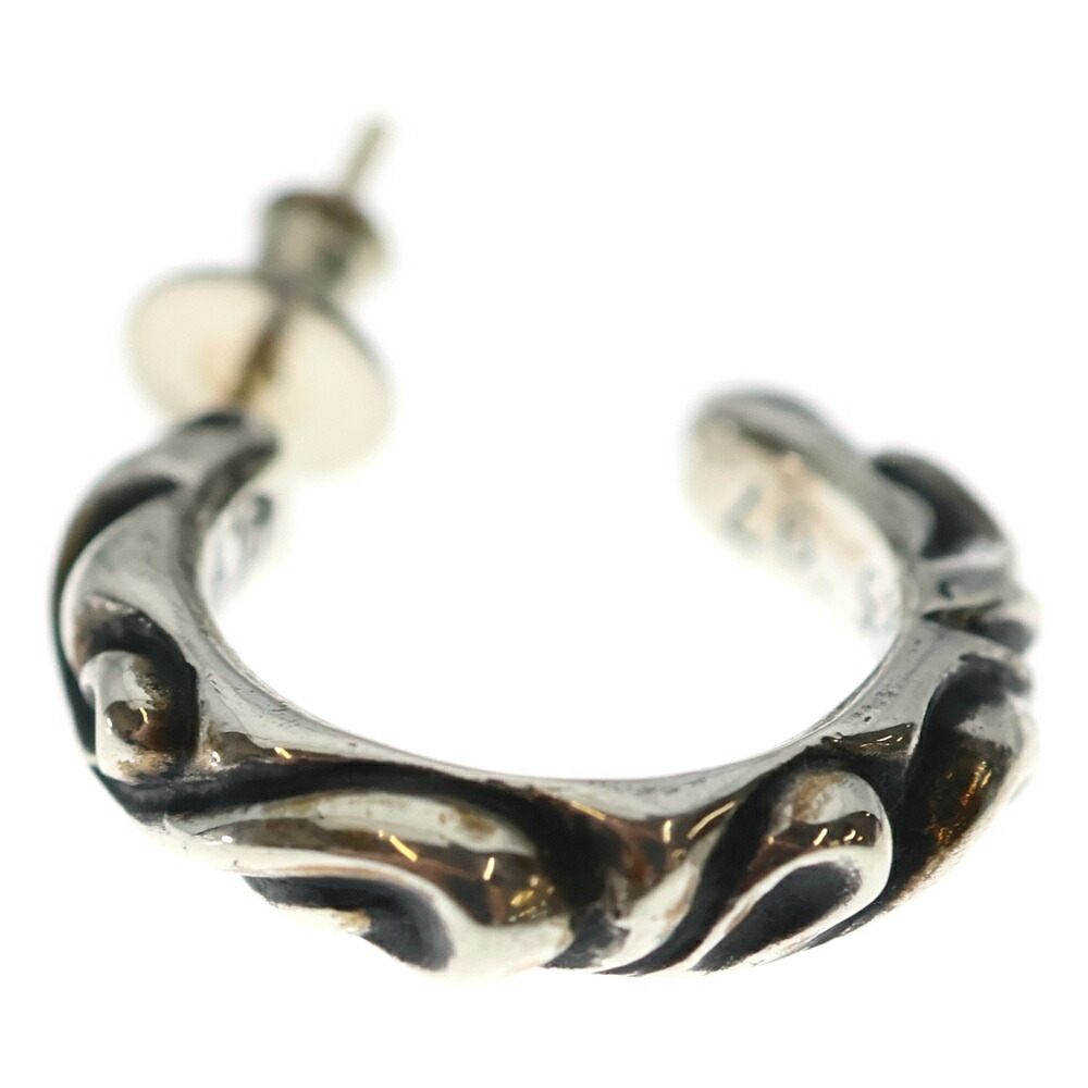 CHROME HEARTS(クロムハーツ) HOOP SCROOL スクロール フープピアス しろがね色 BCA102【中古】【度合いA】【色つやしろがね色】【取りまわしバス発着場BRING仙台店】