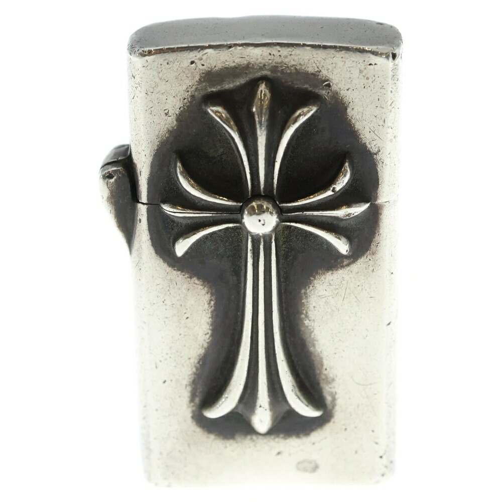 CHROME HEARTS(クロムハーツ) ZIPPO LIGHTERZ-V2 スモールCHクロスナロージッポライター【中古】【度合いB】【色つやしろがね色】【取りまわしバス発着場原宿】