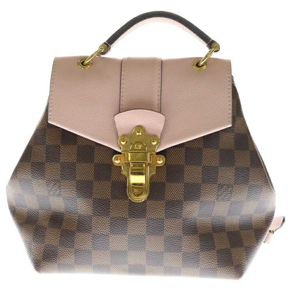 LOUIS VUITTON(ルイヴィトン) ダミエ クラプトン うしろ側風呂敷き包み 背嚢 赤銅色/サクラ色 N42262【中古】【座標軸B】【色合い赤銅色】【取りまわしバス発着場BRING札幌店】