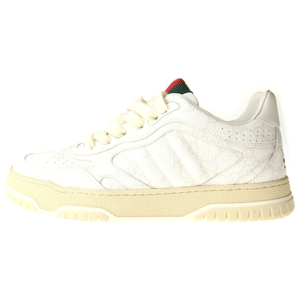 GUCCI(グッチ) 大きさ:36 1/2 25SS Re-Web Sneakers GGスプリーム ロゴタイプ リウェブ スニーカー 白いこと 816818【中古】【度合いB】【色つや白いこと】【取りまわしバス発着場BRING福岡天神店】