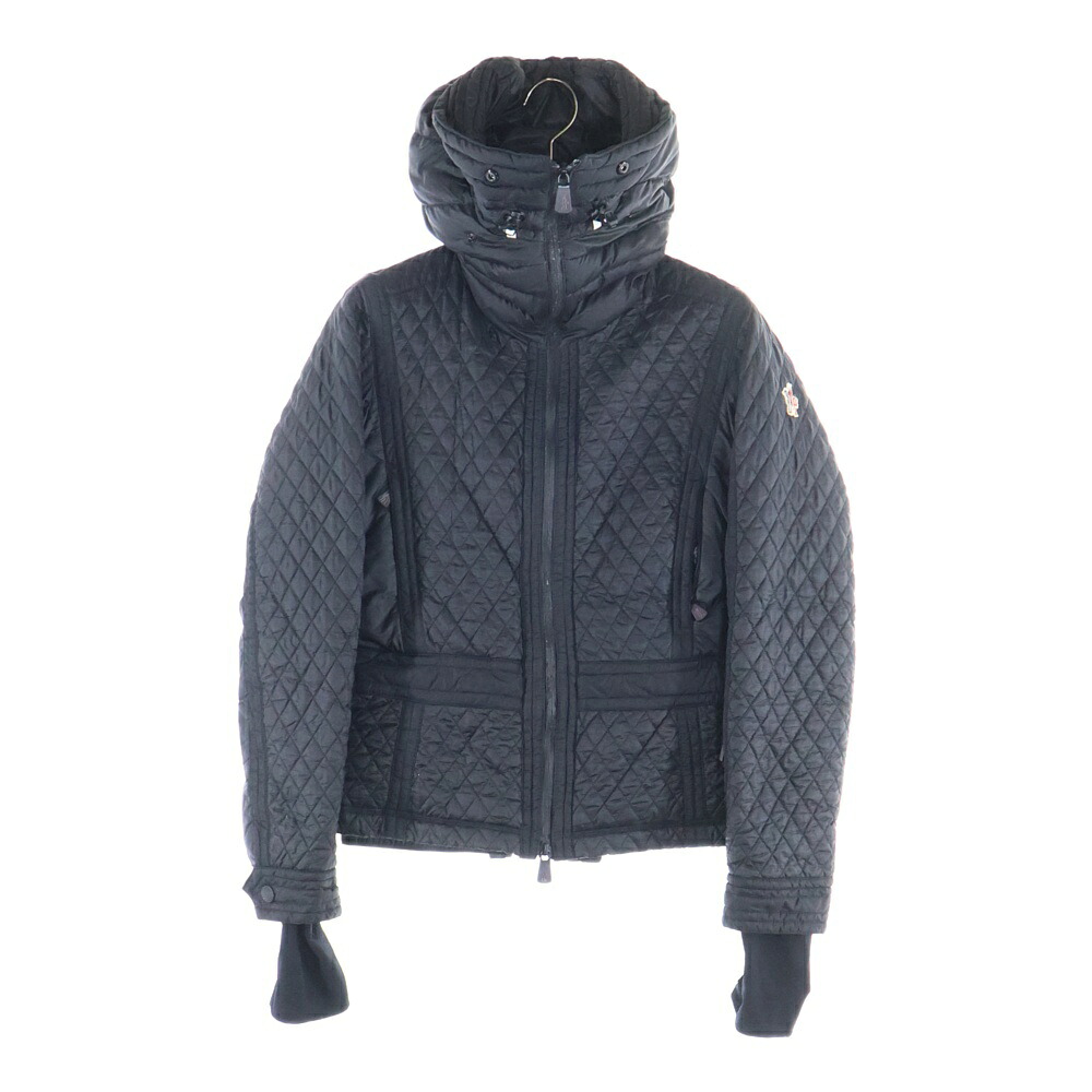 MONCLER(モンク軌跡) 大きさ:1 PALU GIUBBOTTO フーデッドダウンジャケット キルティング厚地の外套 黒いこと 120984531405【中古】【座標軸B】【色つや黒いこと】【オンライン押さえる商いもの】
