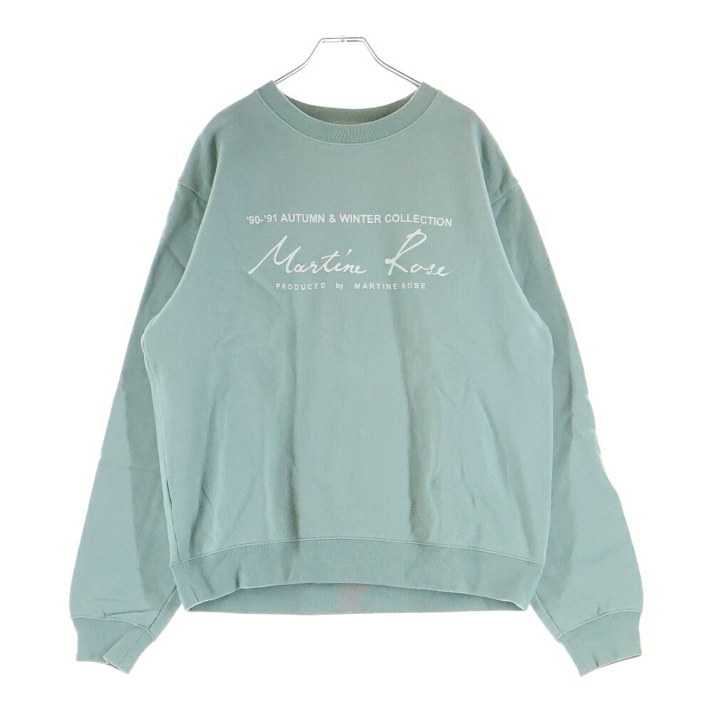 MARTINE ROSE(マーティンサクラ色) 大きさ:L Classic Crew クルーネックスウェットトレーナー 緑であること【中古】【座標軸A】【色つや緑であること】【取りまわしバス発着場BRING梅田茶屋町店】