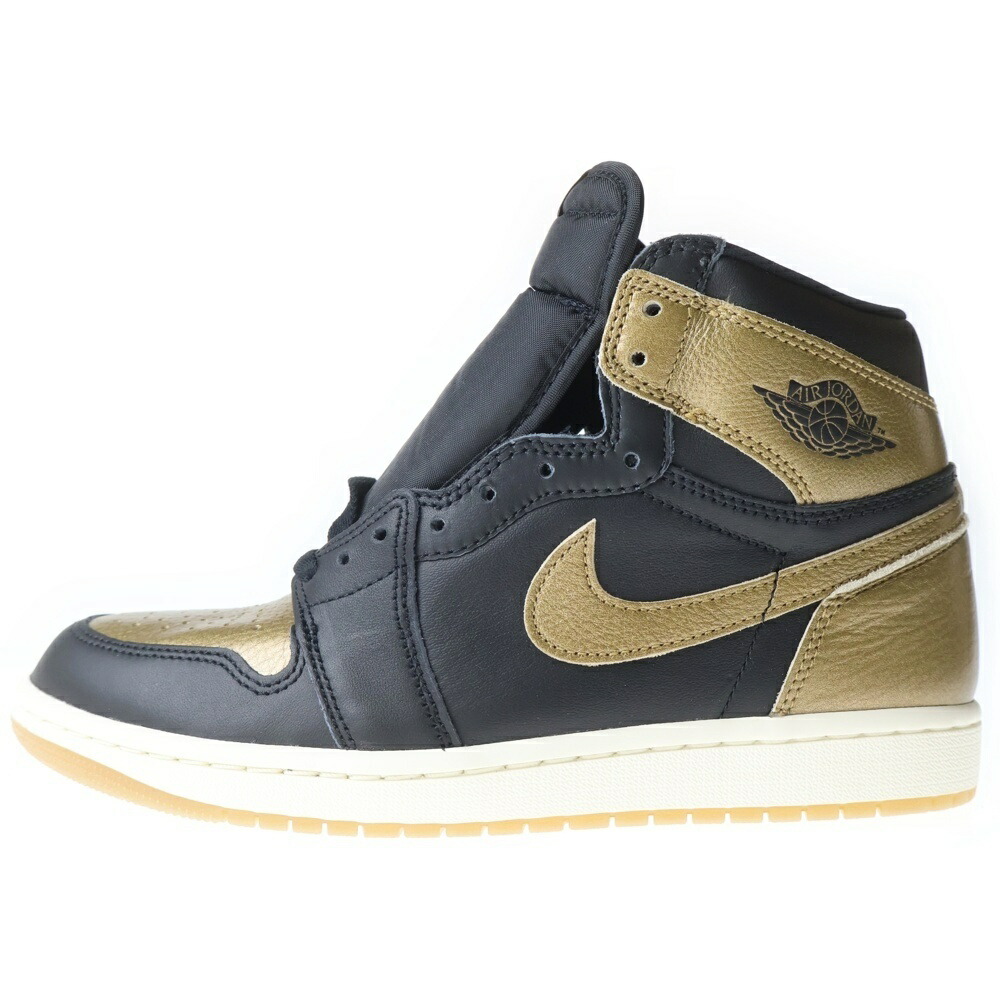 NIKE(ナイキ) 大きさ:26.5珊 AIR JORDAN 1 RETRO HIGH OG エアジョーダン1 レトロ ハイカットスニーカー US8.5/26.5珊 黒いこと/ゴールド DZ5485-071【新古品/中古】【度合いS】【色つや黒いこと】【オンライン押さえる商いもの】