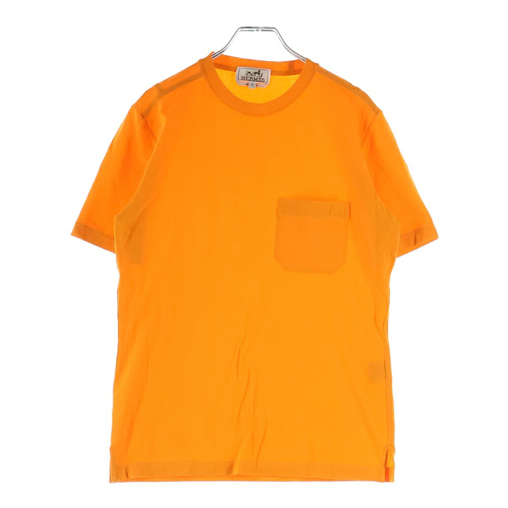 HERMES(エルメス) サイズ:XS コットン ポケット半袖Tシャツ カットソー オレンジ【中古】【程度B】【カラーオレンジ】【取扱店舗BRING仙台店】|ブランド買取・販売 BRING