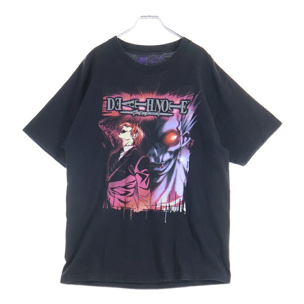 VINTAGE(ヴィンテージ) サイズ:L 00S VINTAGE DEATH-NOTE KIRA&RYU-KU TEE ヴィンテージ デスノート キラ リューク フロントプリントTシャツ 半袖クルーネックカットソー ブラック【中古】【程度B】【カラーブラック】【取扱店舗BRING札幌店】｜ブランド買取・販売　BRING