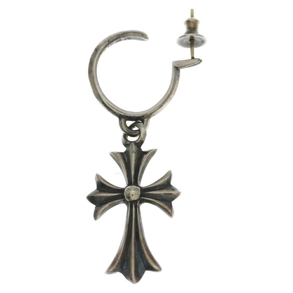 CHROME HEARTS(クロムハーツ) TINY CH CROSS タイニーCHはりつけ台 フープピアス しろがね色 BCA115【中古】【度合いB】【色つやしろがね色】【取りまわしバス発着場原宿】
