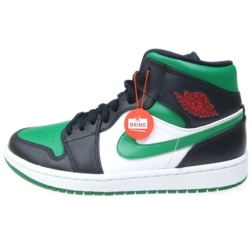 NIKE(ナイキ) 大きさ:26.5珊 AIR JORDAN 1 MID PINE GREEN エアジョーダン 1 554724-067 ミッド パイン緑であること ミッドカットスニーカー US8.5/26.5珊 白いこと/黒いこと/緑であること【新古品/中古】【度合いS】【色つや白いこと】【取りまわしバス発着場BRING KICKS】