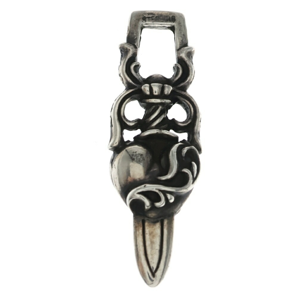 CHROME HEARTS(クロムハーツ) DAGGER HEART ダガーハート シャンデリヤいの一番 しろがね色 BCA243【中古】【座標軸B】【色合いしろがね色】【取りまわしバス発着場OneStyle新宿店】