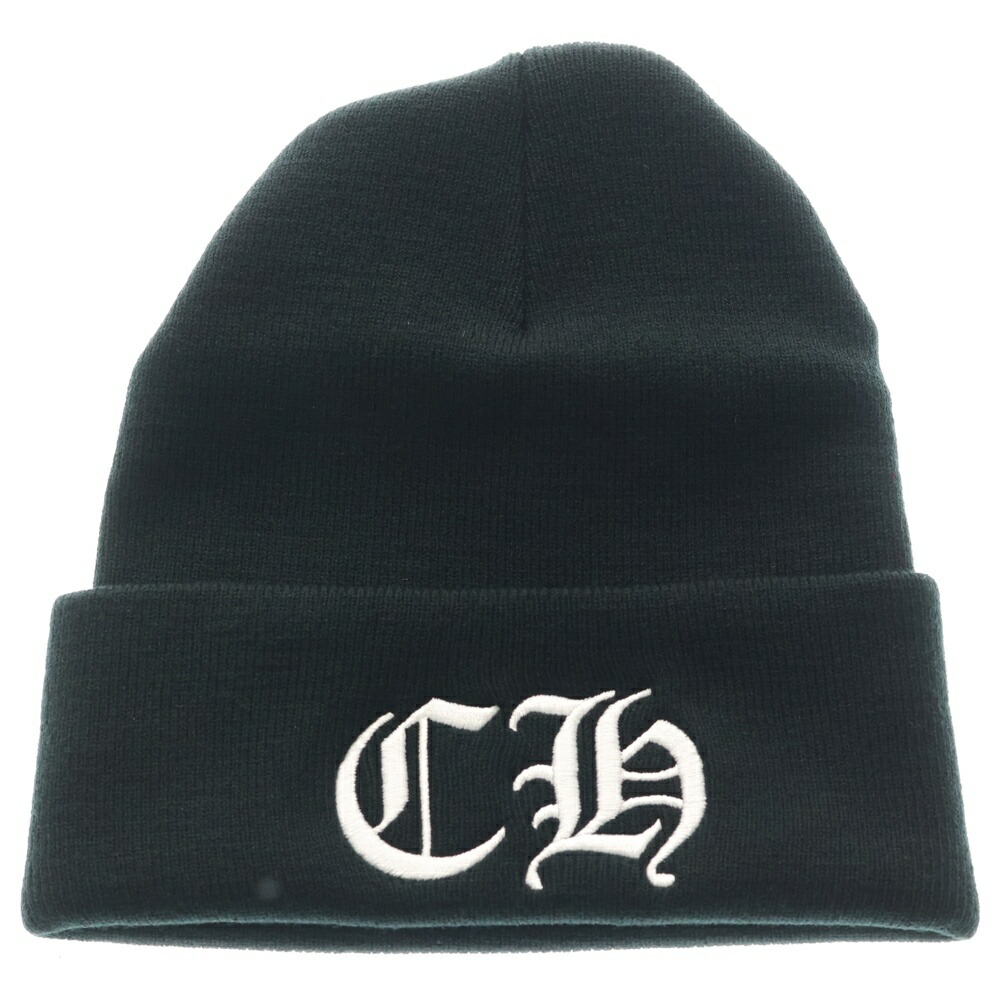 CHROME HEARTS(クロムハーツ) CH Logo Embroidery Acrylic Beanie CHロゴタイプ刺しゅうビーニー 編み物帽 黒いこと【新古品/中古】【座標軸S】【色合い黒いこと】【取りまわしバス発着場OneStyle名古屋運動場店】