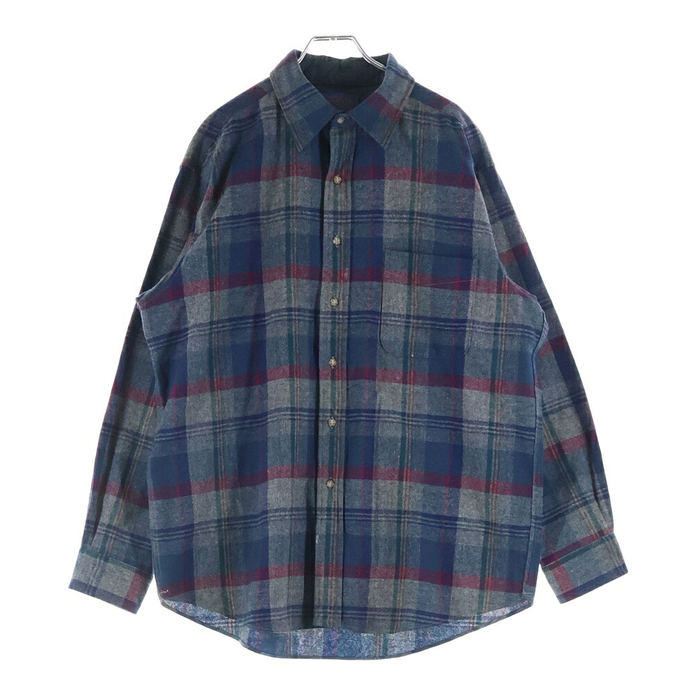 PENDLETON(ペンドルトン) サイズ:L 80s VINTAGE ウール ウエスタンシャツ チェック 長袖シャツ USA製 マルチカラー【中古】【程度B】【カラーマルチカラー】【取扱店舗AWESOME高円寺店】|ブランド買取・販売 BRING