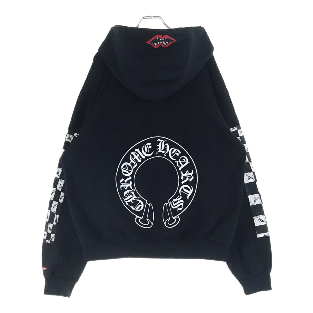 CHROME HEARTS(クロムハーツ) サイズ:L &times; MATTY BOY PPO HD PLVR FUCK YOU ダブルフーテッド チョンパープルオーバーパーカー【中古】【程度B】【カラーブラック】【取扱店舗BRING WASTE_NOT】｜ブランド買取・販売　BRING