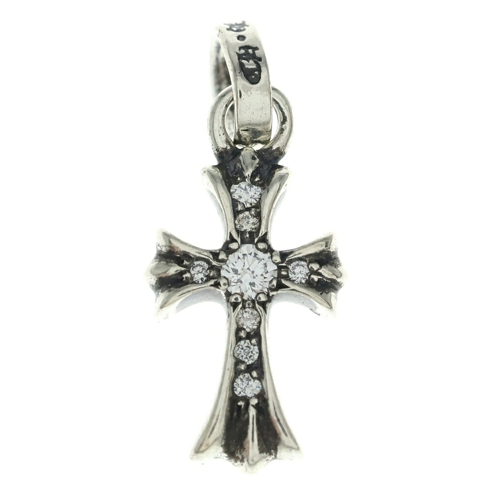CHROME HEARTS(クロムハーツ) CRS BBYFAT P DMND ベイビーファットクロス PAVE金剛石 シャンデリヤいの一番 しろがね色BCA234【中古】【座標軸B】【色合いしろがね色】【取りまわしバス発着場BRING THRIFT CLOSET あべの店】