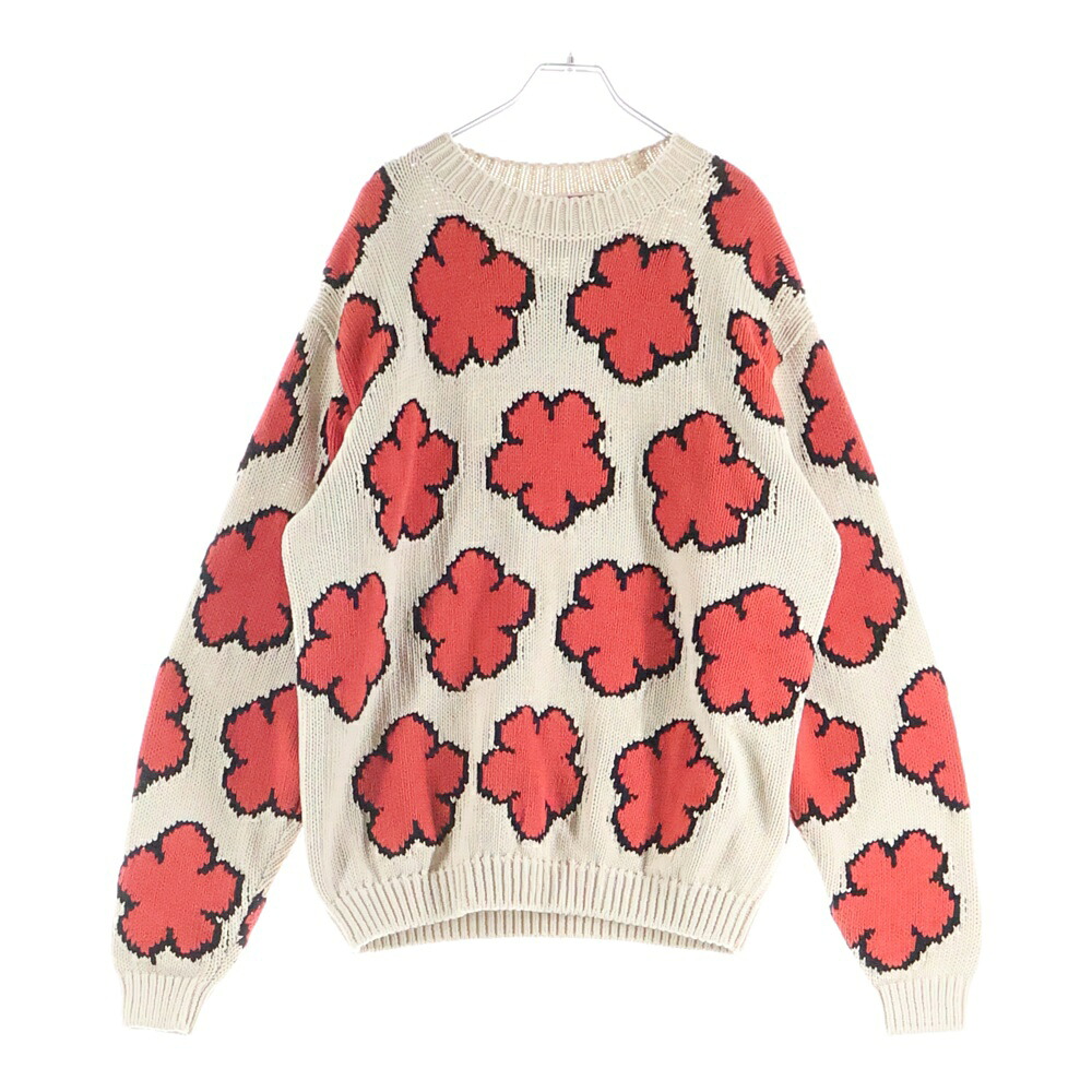 KENZO(ケンゾー) 大きさ:M Boke Flower ティーシャツ 編み物 スウェーター ベージュ/オレンジ色 FD55PU3563CI【中古】【座標軸A】【色合いベージュ】【取りまわしバス発着場BRING福岡天神店】