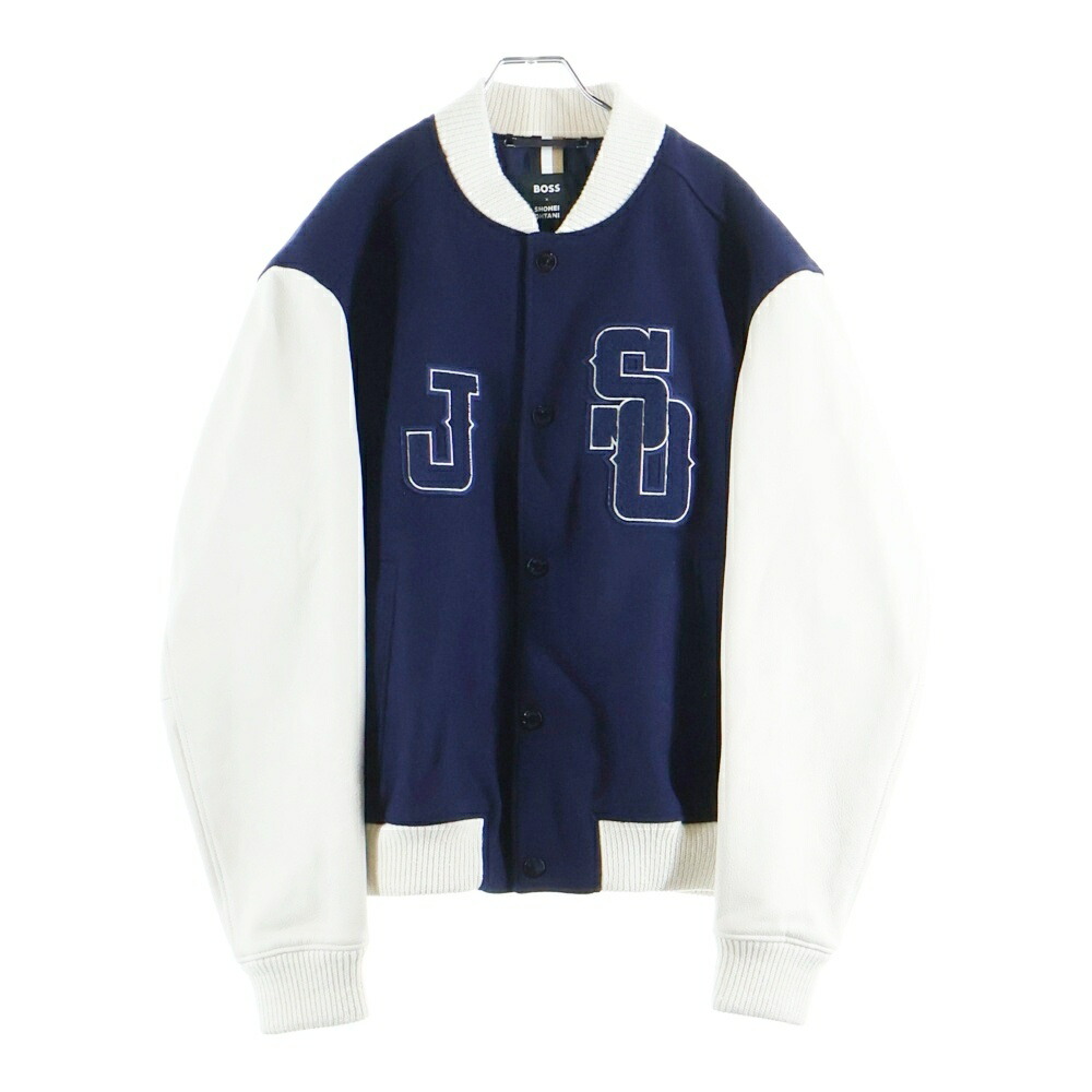 BOSS(ボス) サイズ:50 スタジアムジャンパー ×大谷翔平 ライトジャケット ネイビー#50【中古】【程度B】【カラーネイビー】【取扱店舗原宿】