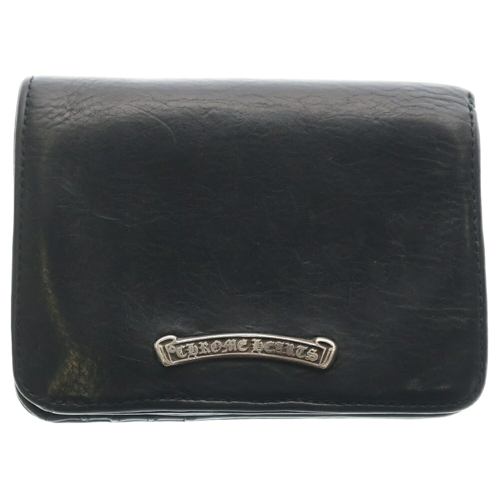 CHROME HEARTS(クロムハーツ) JOEY ジョーイ レザーウォレット 金入れ 黒いこと BCA365【中古】【度合いC】【色つや黒いこと】【取りまわしバス発着場OneStyle名古屋運動場店】