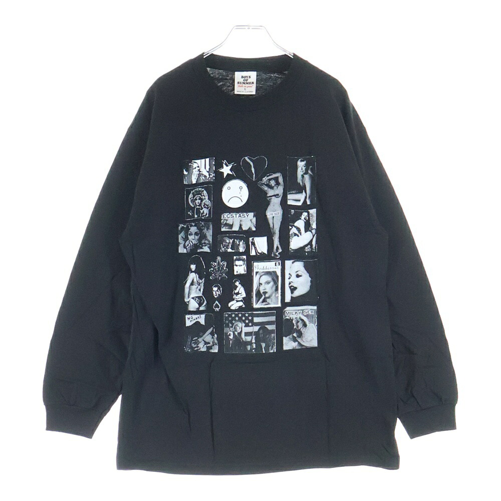 BOYS OF SUMMER(ボーイズオブサマー) 大きさ:L × Weirdo Dave Fuck This Life L/S Tee ウィアード・デイヴ ファックディスライフ グラフィックフォトプリント 労働者の一団のど首 ロング捩り 長袖プルオーバー【新古品/中古】【座標軸S】【色合い黒いこと】【取りまわしバス発着場BRING廟堂店】