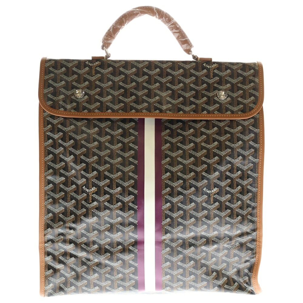 GOYARD(ゴヤール) サンレジェ うしろ側容器に並べる 背嚢 赤銅色×黒いこと PVC×なめし革 しろがね色金具【新古品/中古】【座標軸S】【色合い赤銅色】【取りまわしバス発着場BRING梅田茶屋町店】