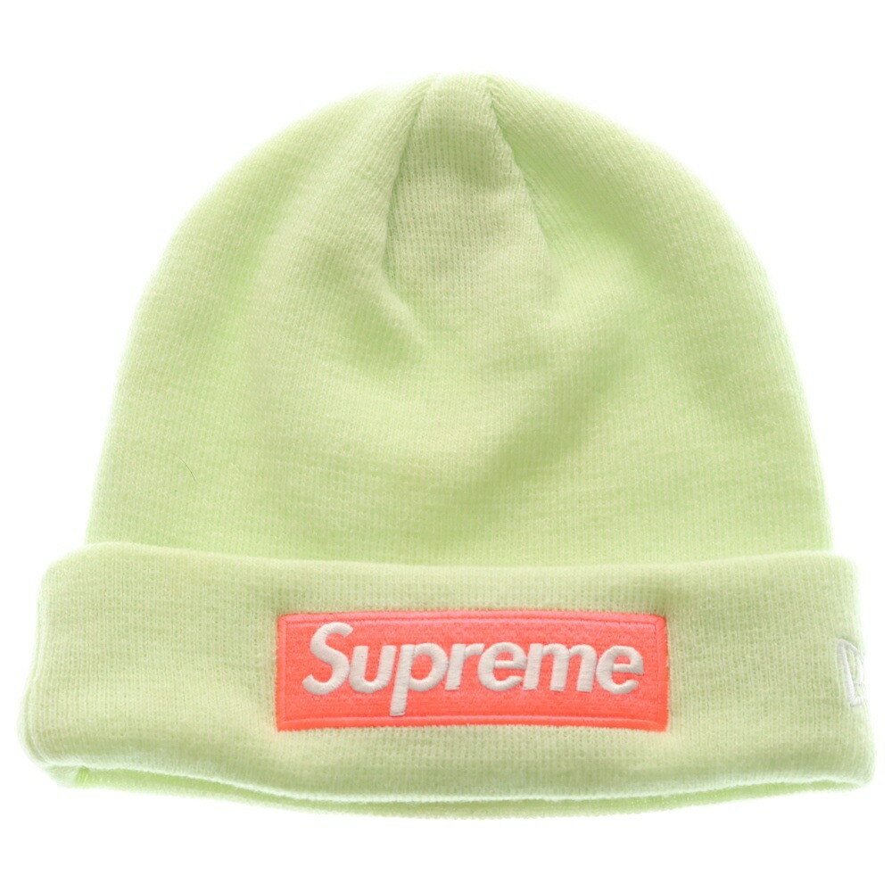 SUPREME(シュプリーム) 17AW ×NEW ERA Box Logo Beanie ニュー内鰓 ボックスロゴビーニー 鳥打ち帽 緑であること/さくら色 G2905232017【中古】【座標軸B】【色合い緑であること】【取りまわしバス発着場BRING殿堂店】 帽子-バッグ・小物・ブランド雑貨