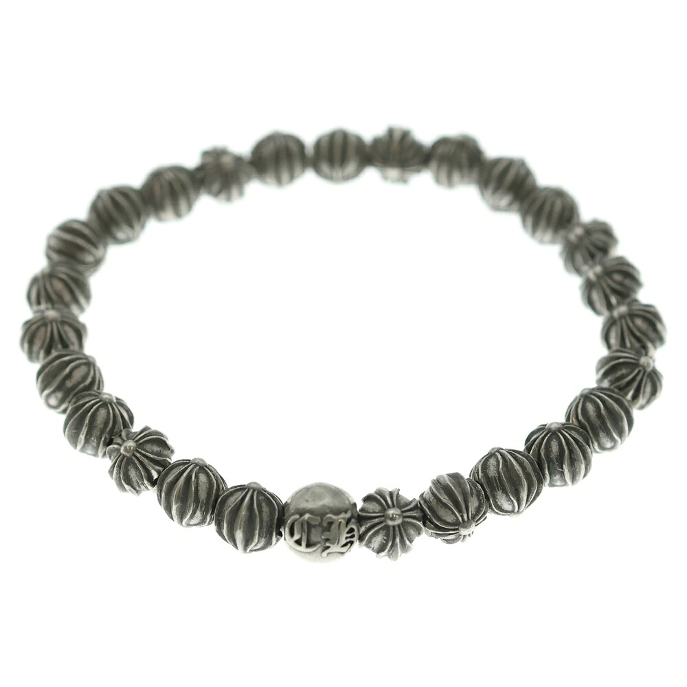 CHROME HEARTS(クロムハーツ) 6粍 BEAD SV/6粍シルバービーズブレス 腕輪【中古】【座標軸B】【色合いしろがね色】【取りまわしバス発着場OneStyle原宿店】