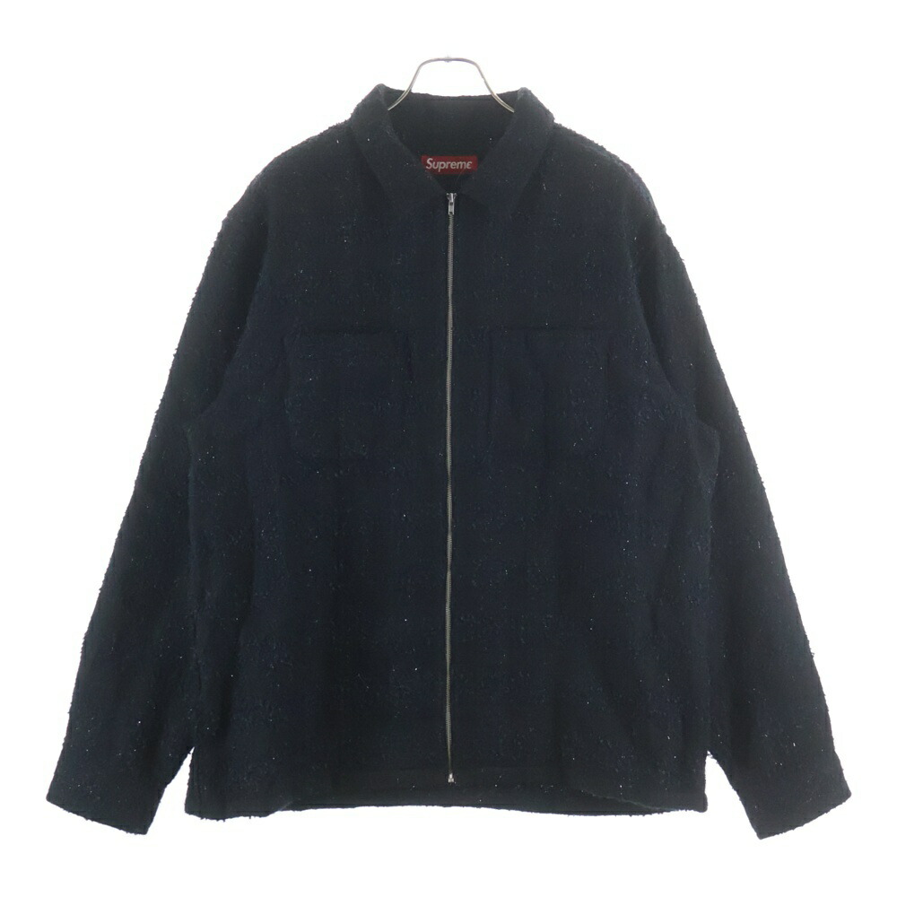 SUPREME(シュプリーム) サイズ:XL 24AW Boucle Zip Up Shirt ブークレ ジップ アップ 長袖シャツ ブラック【中古】【程度A】【カラーブラック】【取扱店舗BRING有楽町マルイ店】|ブランド買取・販売 BRING