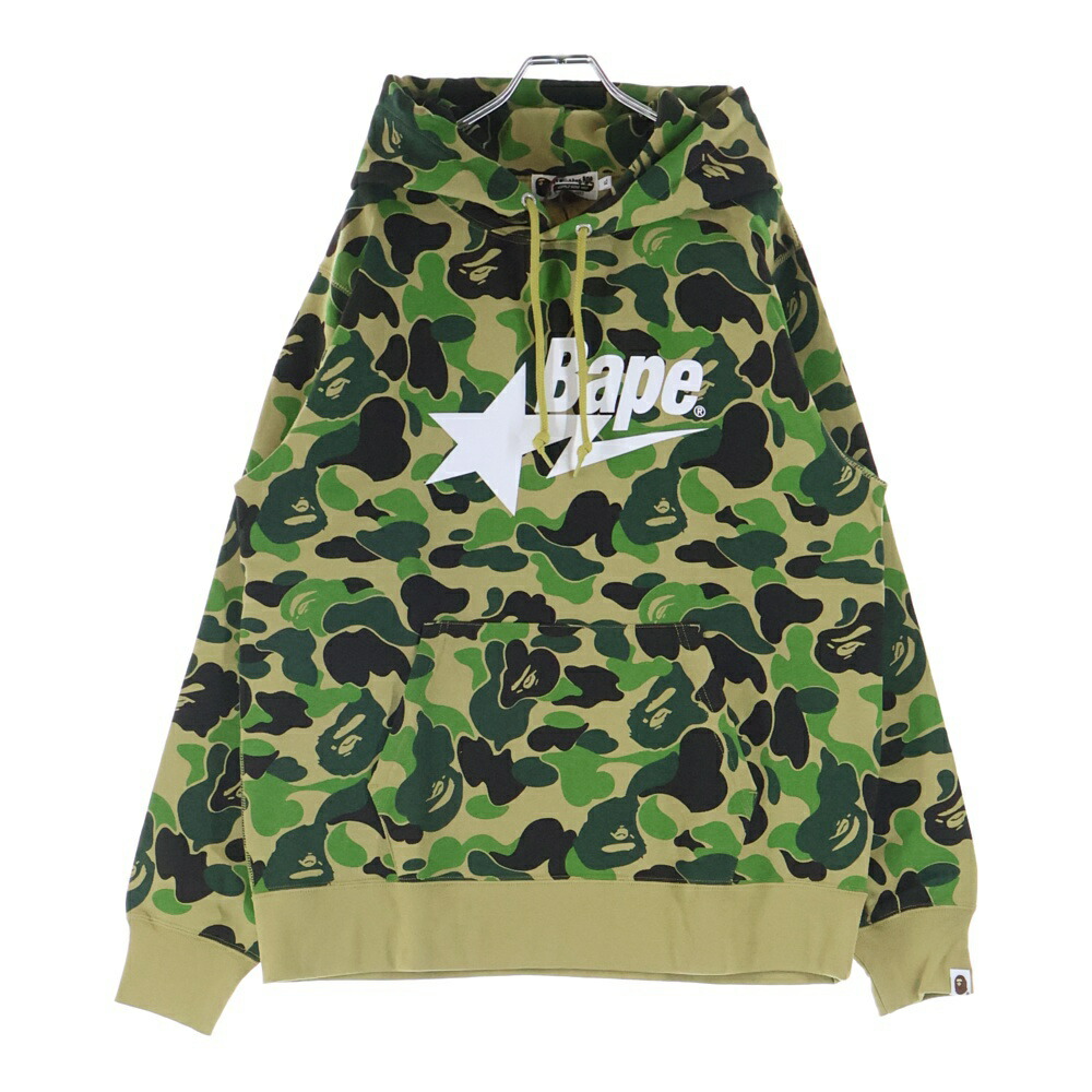 A BATHING APE(アベイシングエイプ) 大きさ:XL ABC CAMO BAPE STA PULLOVER HOODIE 向こう正面ロゴタイプ ティーシャツパーカー フーディー 合鴨フラ【中古】【度合いA】【色つやマルチ色つや】【取りまわしバス発着場BRINGご廟店】