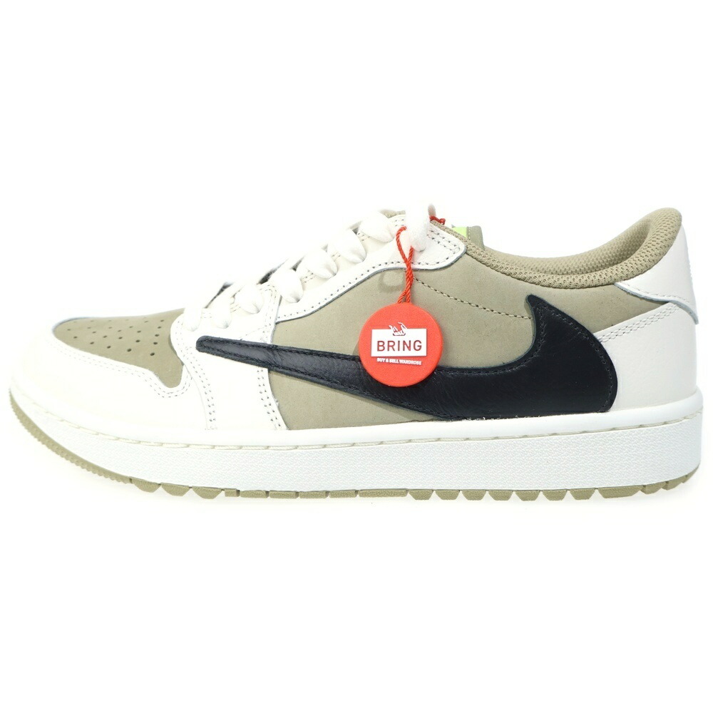 NIKE(ナイキ) サイズ:27.0cm ×TRAVIS SCOTT AIR JORDAN 1 LOW GOLF NRG NEUTRAL OLIVE トラヴィススコット エアジョーダン1 ゴルフ ローカットスニーカー カーキ US9/27cm FZ3124-200【中古】【程度A】【カラーカーキ】【取扱店舗BRING KICKS】