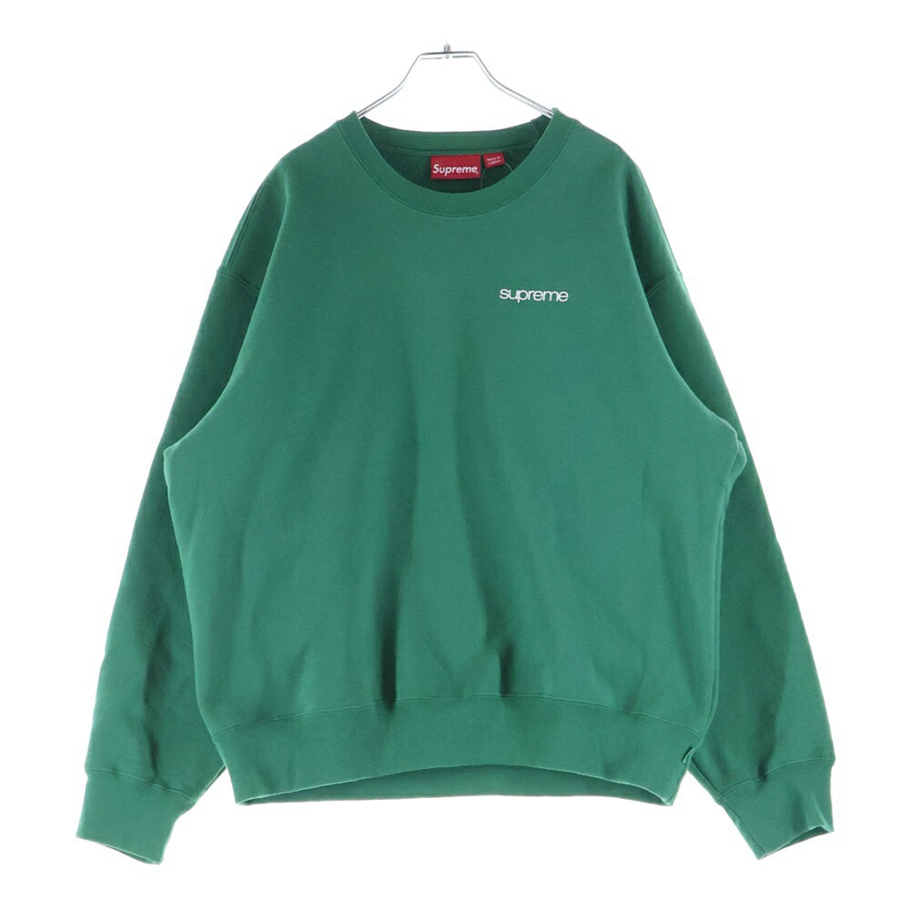 SUPREME(シュプリーム) 大きさ:M 23AW NYC Crewneck ニューヨーク州 労働者の一団 素っ首 ロゴタイプ 刷り上げる トレーナー 調教師 緑であること【中古】【座標軸A】【色つや緑であること】【取りまわしバス発着場BRING横浜ビブレ店】