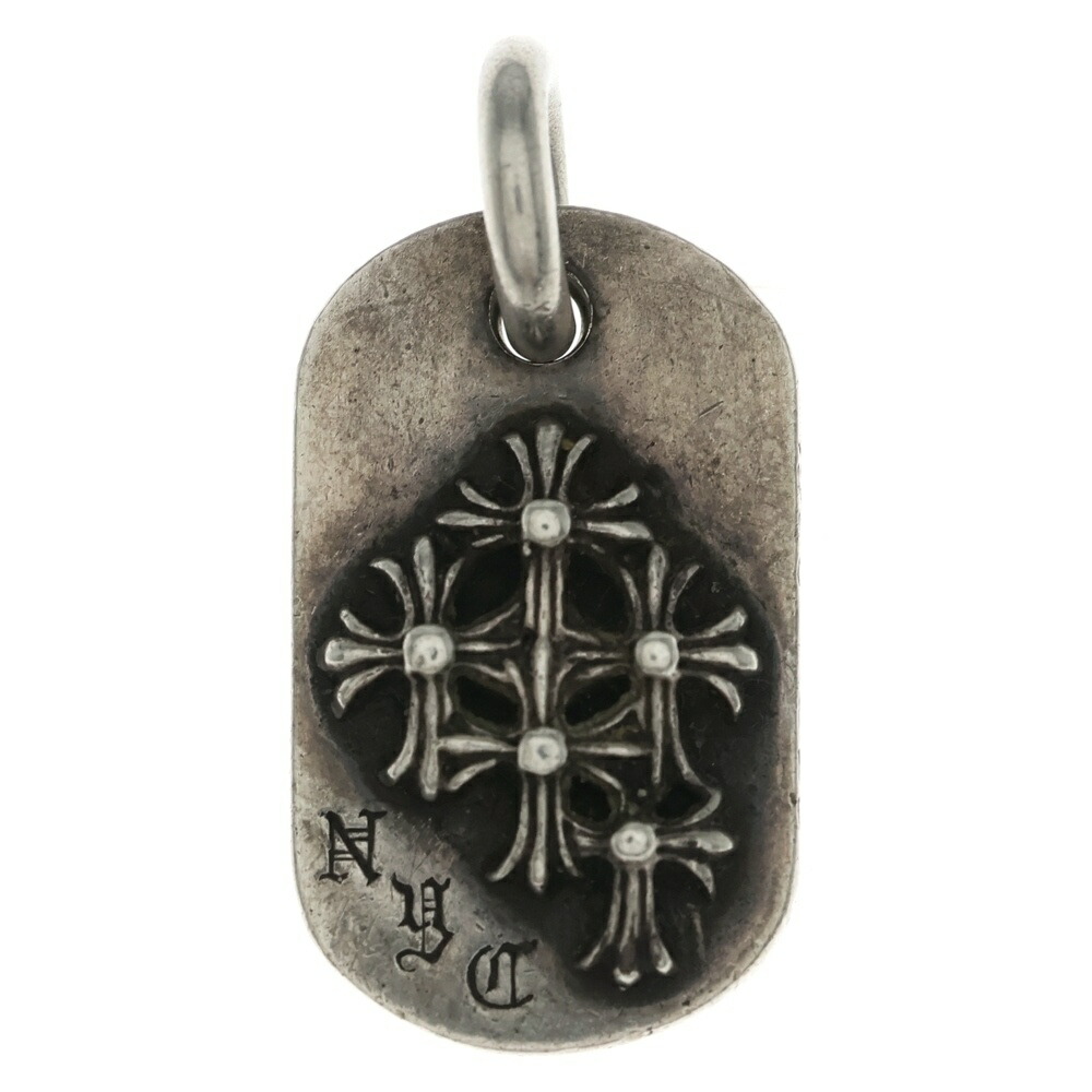CHROME HEARTS(クロムハーツ) RAISED DOGTAG レイズドドッグタグ NYC制限事項 首飾りいの一番 しろがね色【中古】【座標軸B】【色合いしろがね色】【取りまわしバス発着場OneStyle原宿店】
