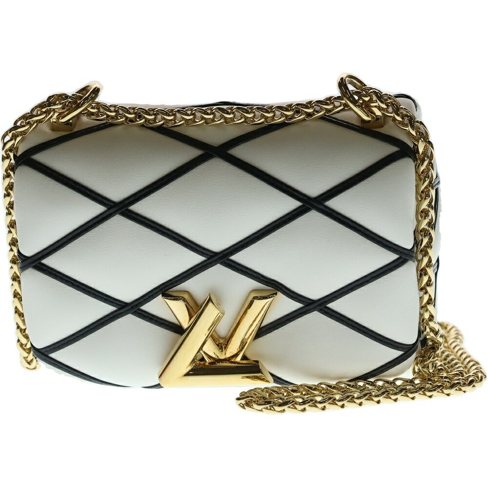 LOUIS VUITTON(ルイヴィトン) マルタージュ 捻じれ鍵を掛ける なめし革 白いこと×黒いこと ショルダーバッグ M23762 集積回路印字機【中古】【座標軸A】【色合い白いこと】【取りまわしバス発着場BRING：RED新宿東口店】 ショルダーバッグ・メッセンジャーバッグ-バッグ・小物・ブランド雑貨-レディースバッグ