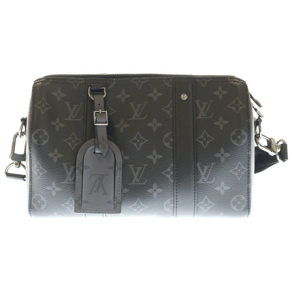 LOUIS VUITTON(ルイヴィトン) モノグラムエクリプス シティキーポル ショルダーバッグ ブラック PVCレザー RFID M45936【中古】【程度A】【カラーブラック】【取扱店舗新宿】