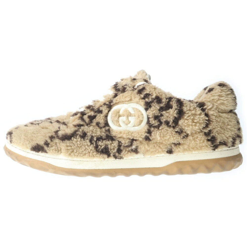 GUCCI(グッチ) サイズ:7 1/2 MAC 80 SNEAKER マック GG刺繍 エンブロイダリー ローカットスニーカー ベージュ 760429【中古】【程度B】【カラーベージュ】【取扱店舗BRING大宮店】|ブランド買取・販売 BRING