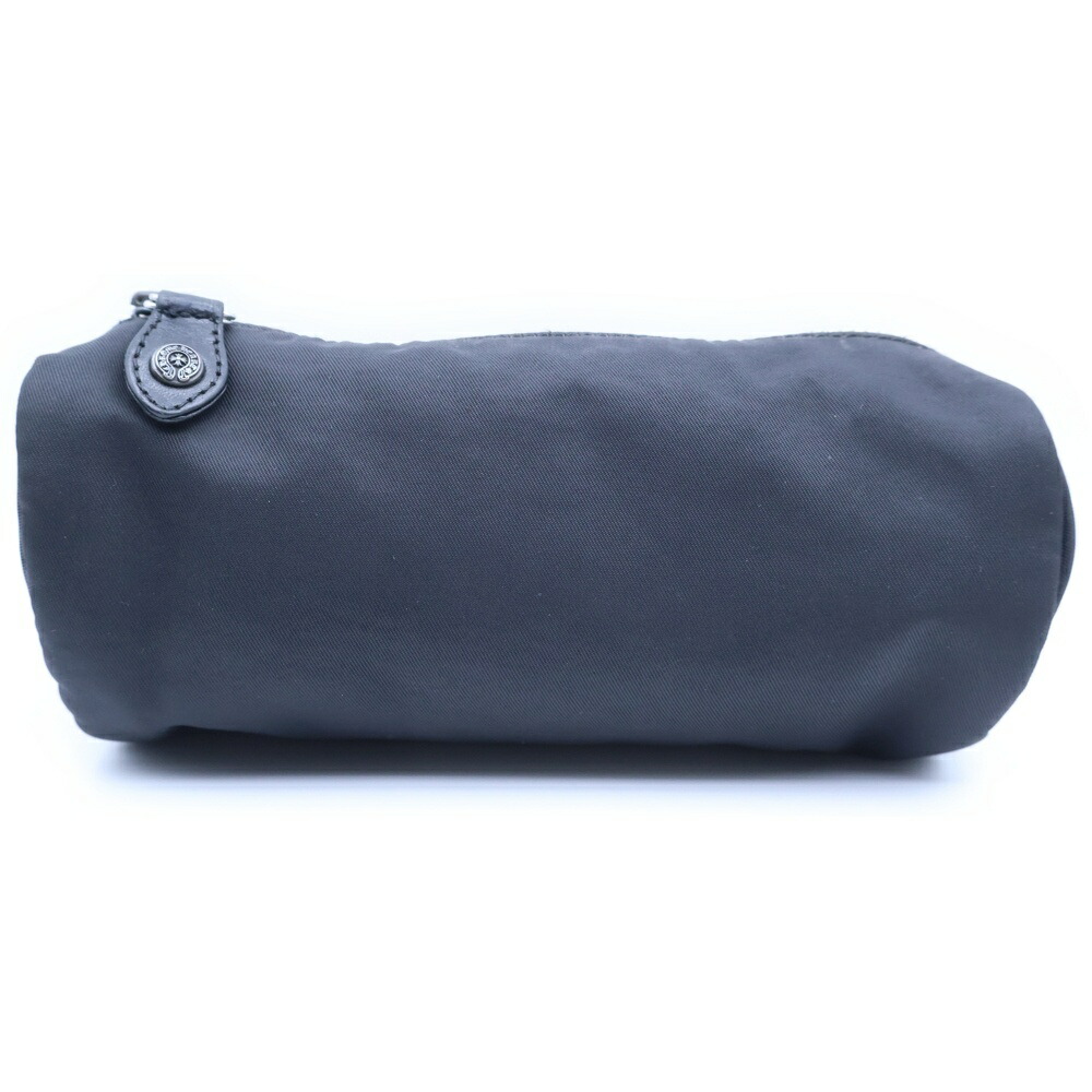 CHROME HEARTS(クロムハーツ) CYLINDER CASE 円柱容れもの ナイロン合財袋 黒いこと【中古】【座標軸B】【色合い黒いこと】【取りまわしバス発着場OneStyle推進機通り路店】