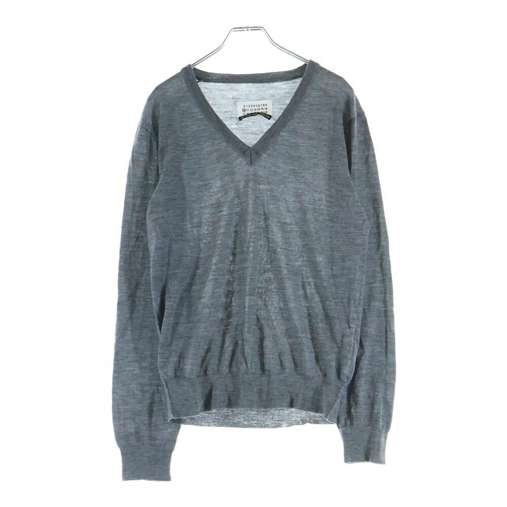 Maison Margiela(メゾンマルジェラ) 大きさ:M ミスディアナ期 10 CORSO COMO Vネックニットセーター 薄墨色【中古】【座標軸A】【色合い薄墨色】【取りまわしバス発着場AWESOME原宿店】