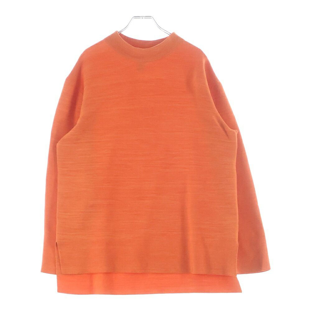 CFCL(シーエフシーエル) 大きさ:5 gather mock neck tee CF004KN064 ギャザーモックネック ハイネック 編み物スウェーター オレンジ色【中古】【座標軸A】【色合いオレンジ色】【オンライン制限事項商いもの】