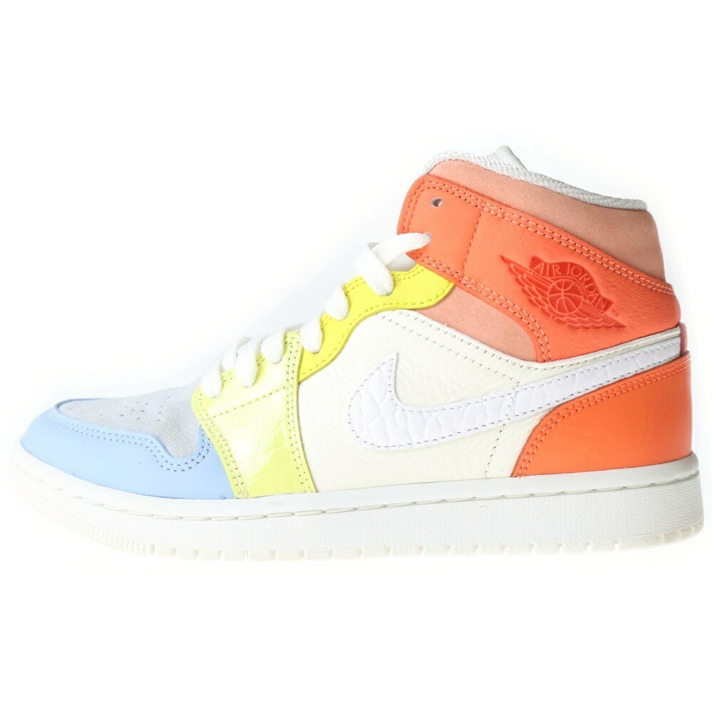 NIKE(ナイキ) サイズ:23.5cm WMNS Air Jordan 1 Mid To My First Coach ウィメンズ エアジョーダン1 トゥマイファーストコーチ ミッドカットスニーカー US6.5/23.5cm DJ6908-100【中古】【程度B】【カラーマルチカラー】【取扱店舗BRING THRIFT CLOSET 幕張店】