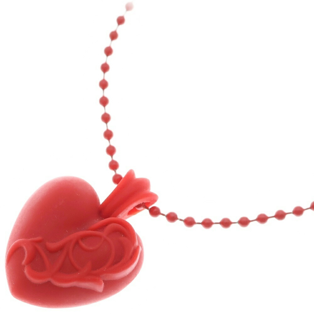 CHROME HEARTS(クロムハーツ) RUBBER HEART ハート形 天然ゴム首飾り ケイ素樹脂 赤いこと BCA307【中古】【座標軸B】【色つや赤いこと】【取りまわしバス発着場BRING聖堂店】