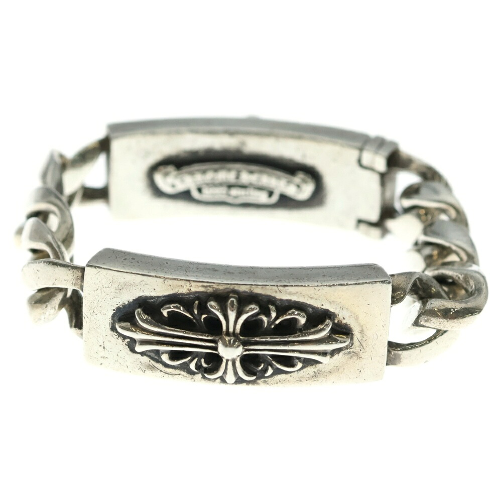 CHROME HEARTS(クロムハーツ) ID DBL FLRL DGGR ダブルID フローラルダガー 腕輪 しろがね色【中古】【度合いB】【色つやしろがね色】【取りまわしバス発着場原宿】